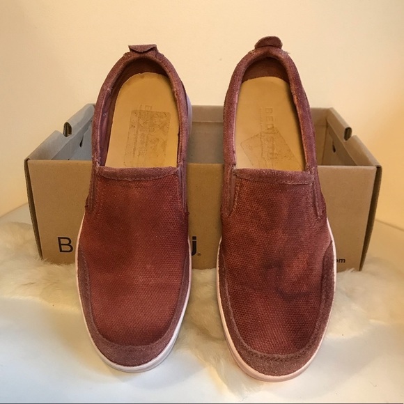 BED STU NWT Men’s Shoe CARP Slip on Sneaker Oxblood 8 main image 4
